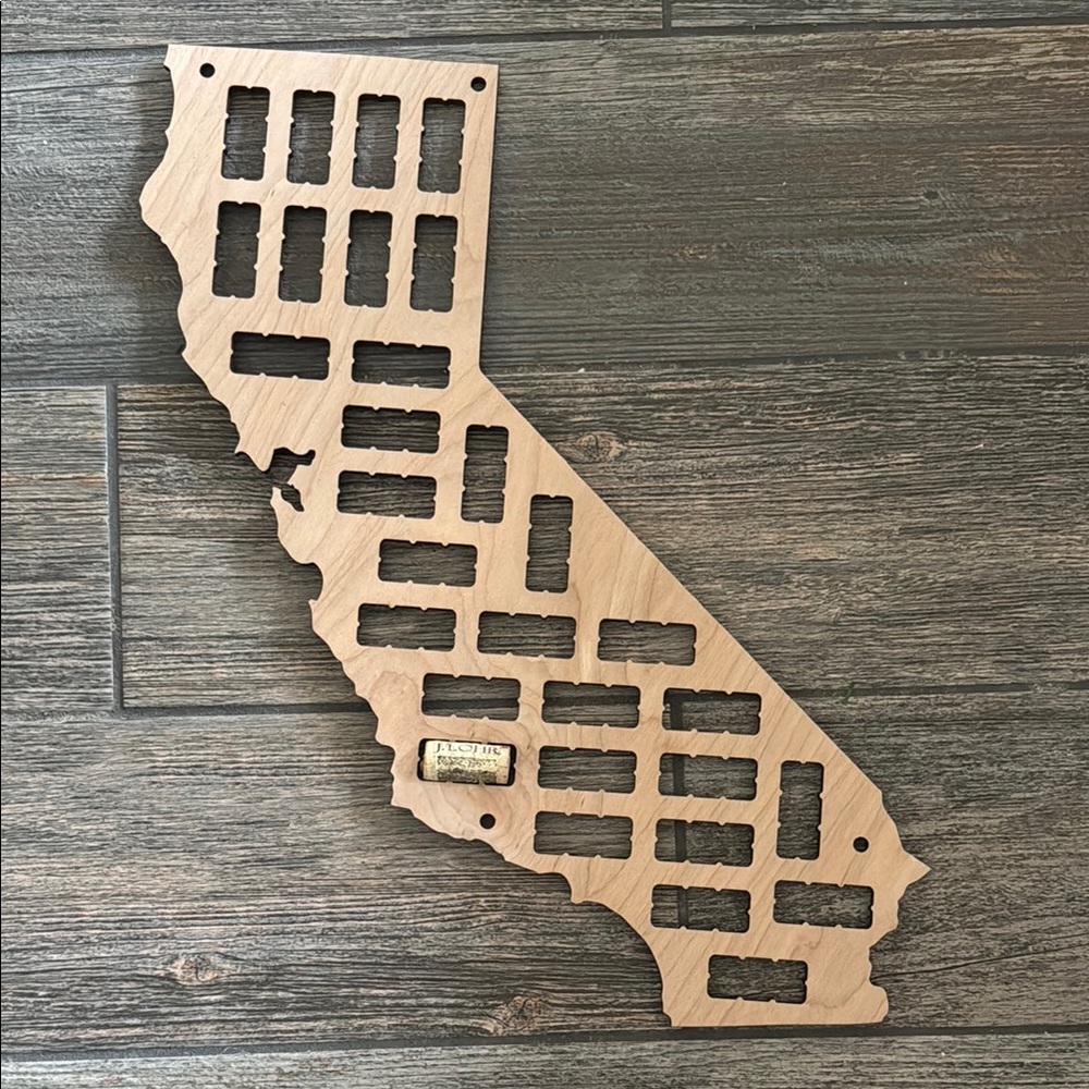 Wooden California Wine Cork Holder